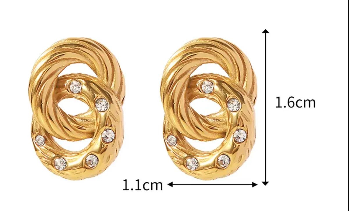 Infinity Pave Earrings -18K