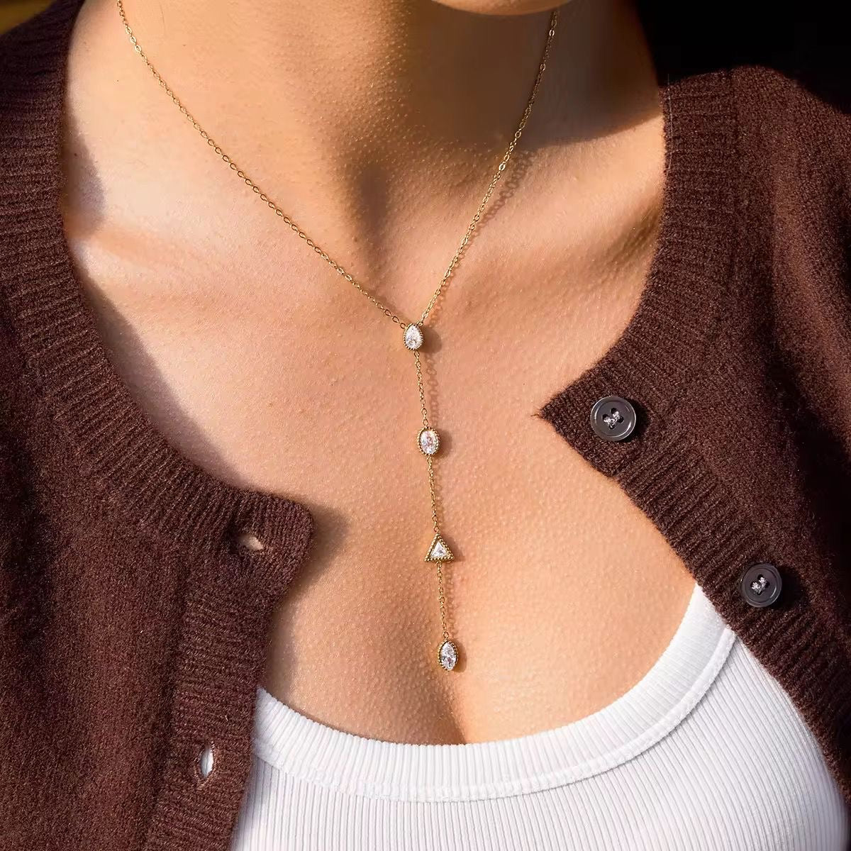 Amalfi Diamond Lariat Necklace