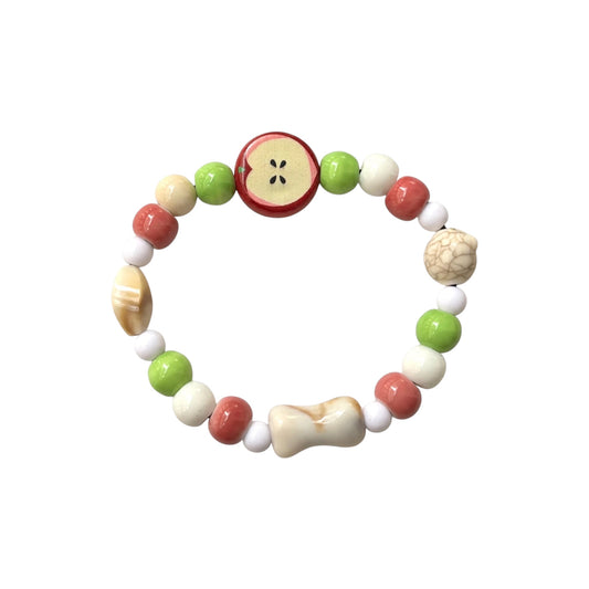 Apple Crunch Beaded Bracelet