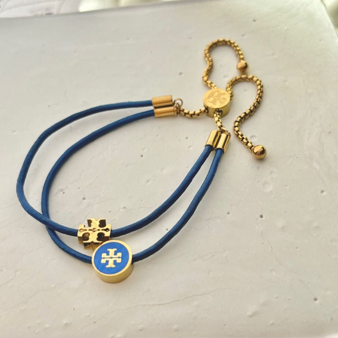 Layered Kira Tb Charm Bracelet -Royal Blue