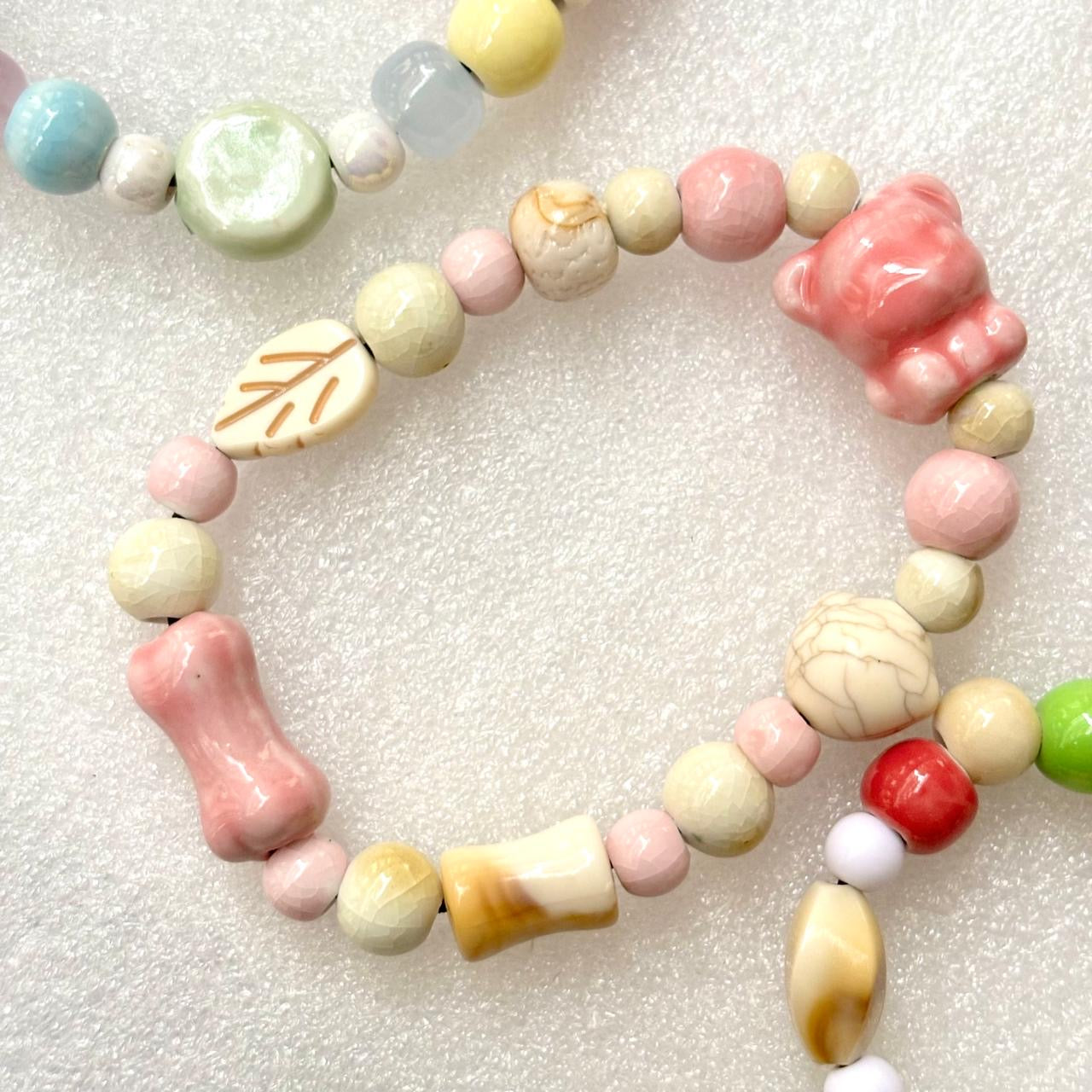Teddy Blush Beaded Bracelet