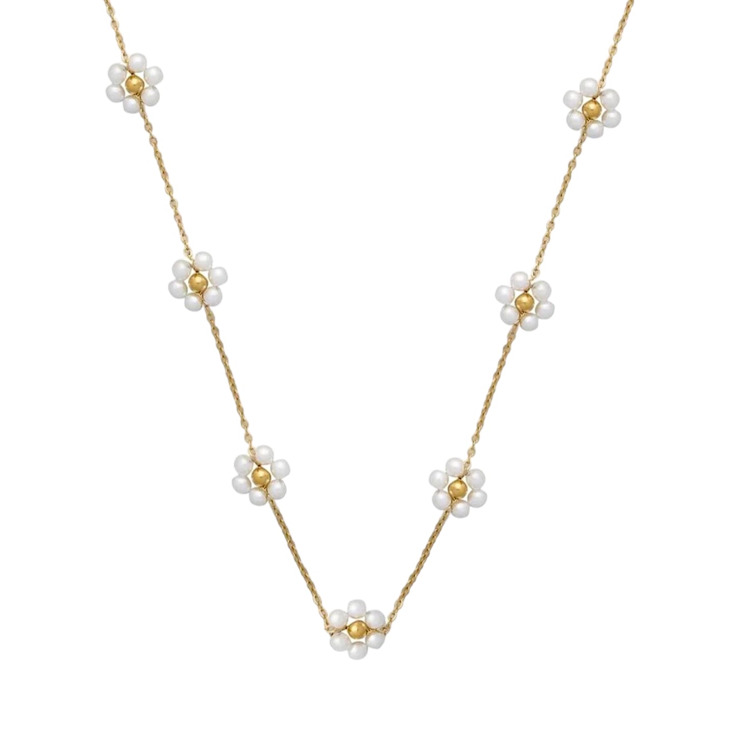 Disty Flora Charm Necklace -18K