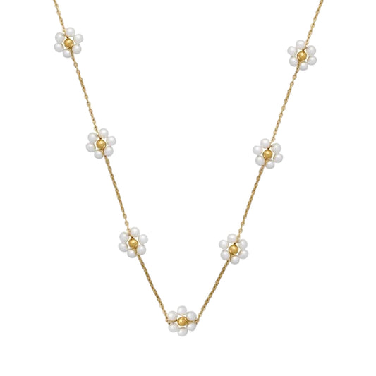Disty Flora Charm Necklace -18K