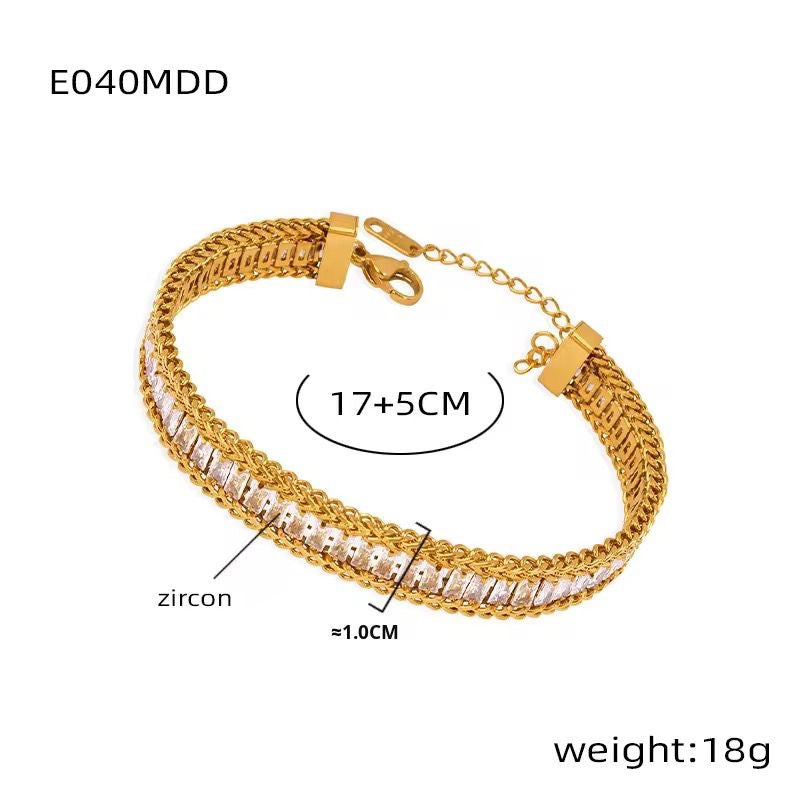 Glaciar Gilded Baguette Bracelet