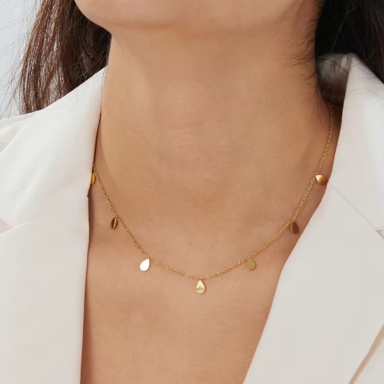 Clara Droplet Charm Necklace