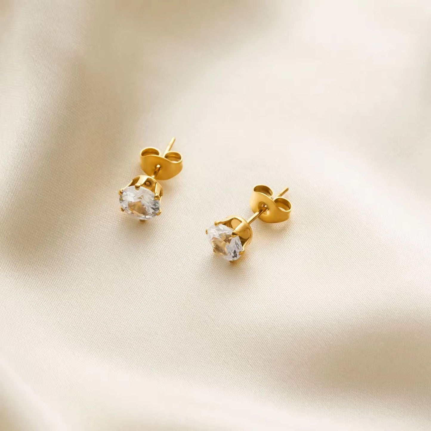 Diamond Dainty Dot Studs