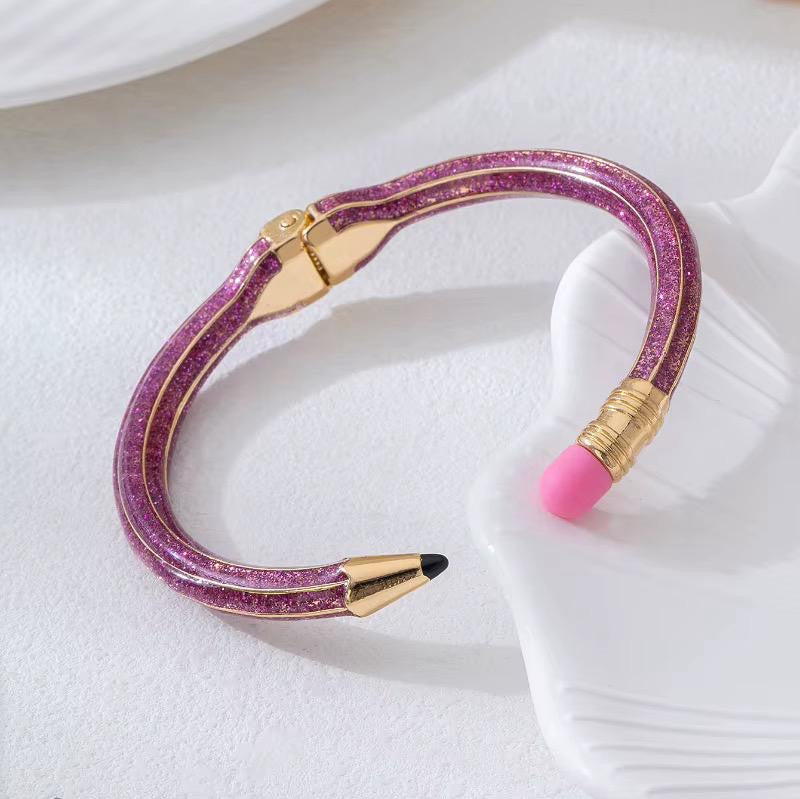 PENCIL Bracelet •Bling Purple