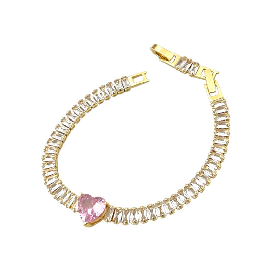 Florence Pink Tennis Bracelet