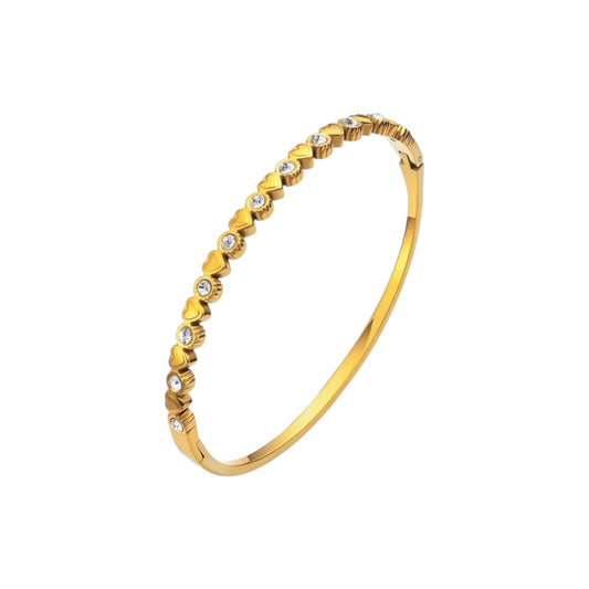 Heart Cz Bangle