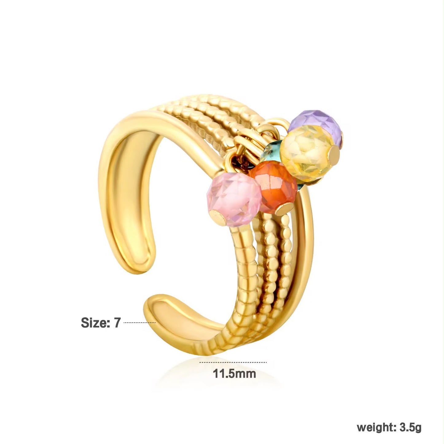Millie Multi Charm Ring