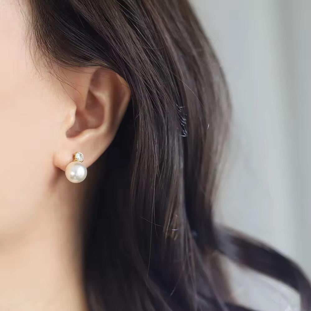 Bling Pearl Studs