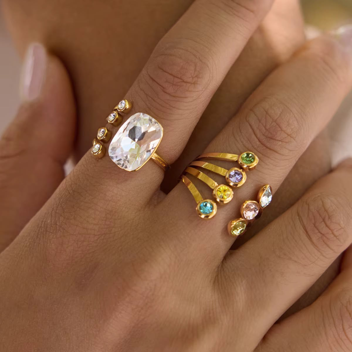 Rainbow Frill Ring