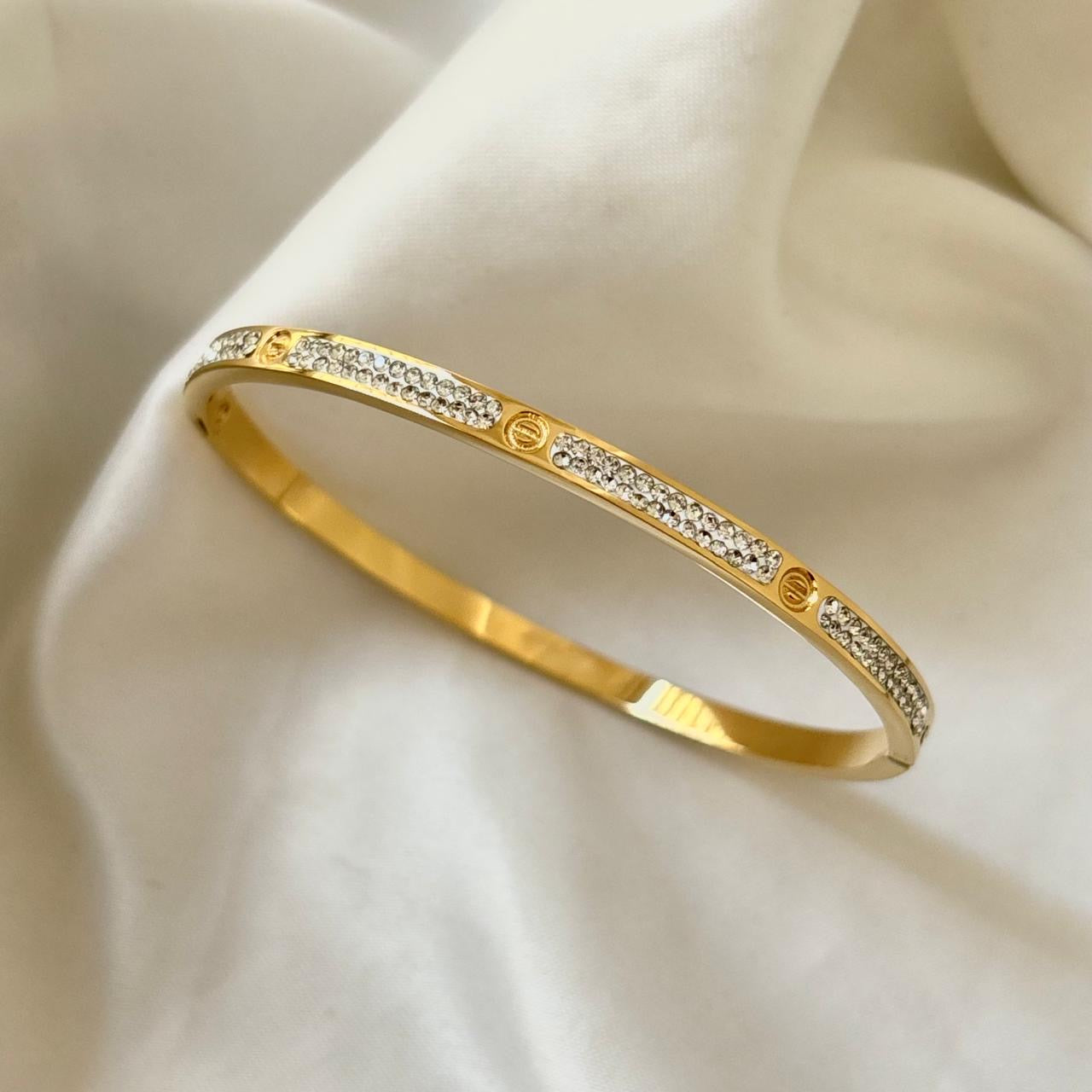 Luxe Glitz Diamante Bracelet -18K