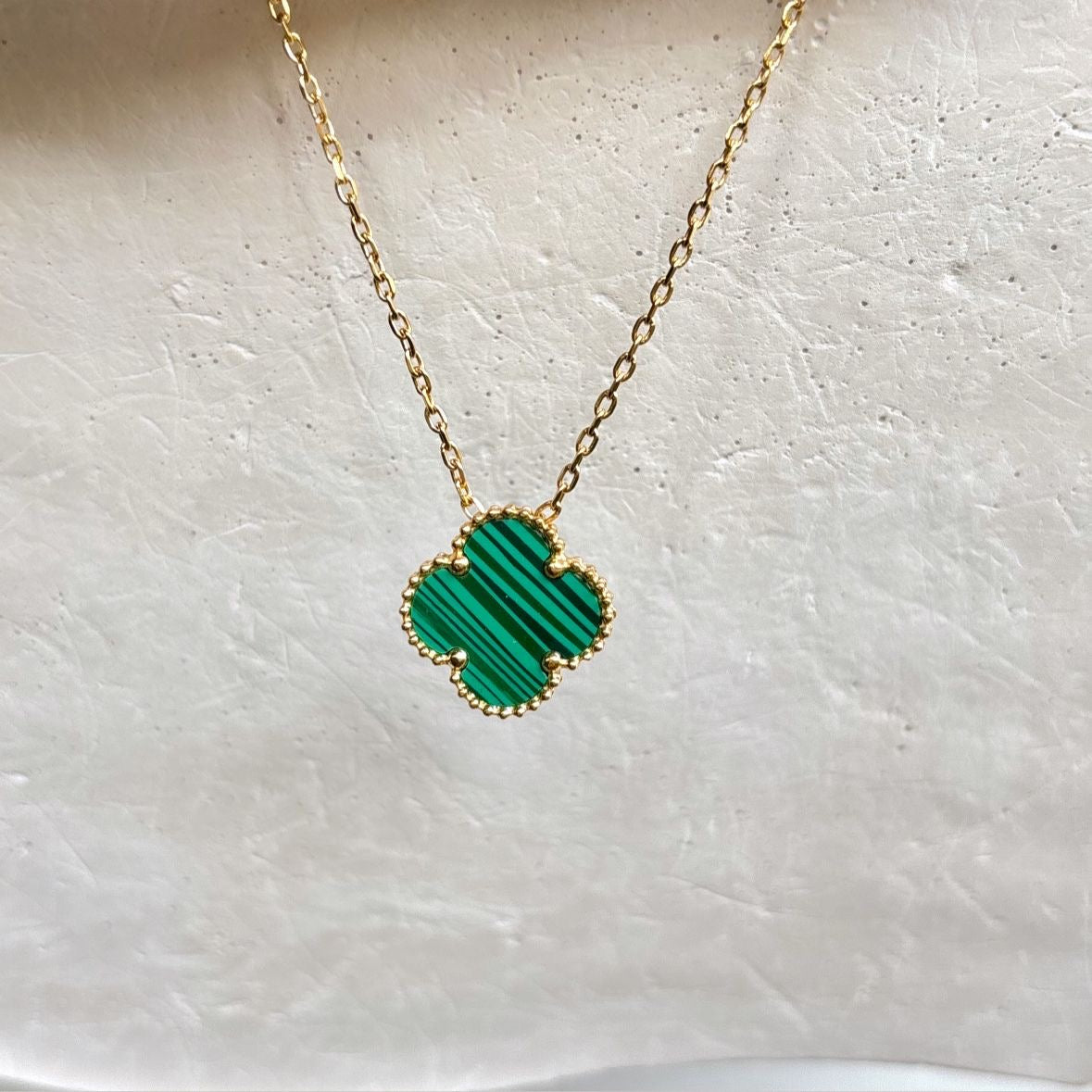 Luxurious Malachite Necklace -18K