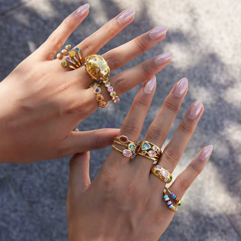 Rainbow Frill Ring