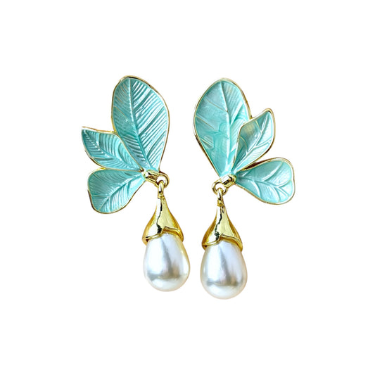 Petal Earrings -Sea Breeze