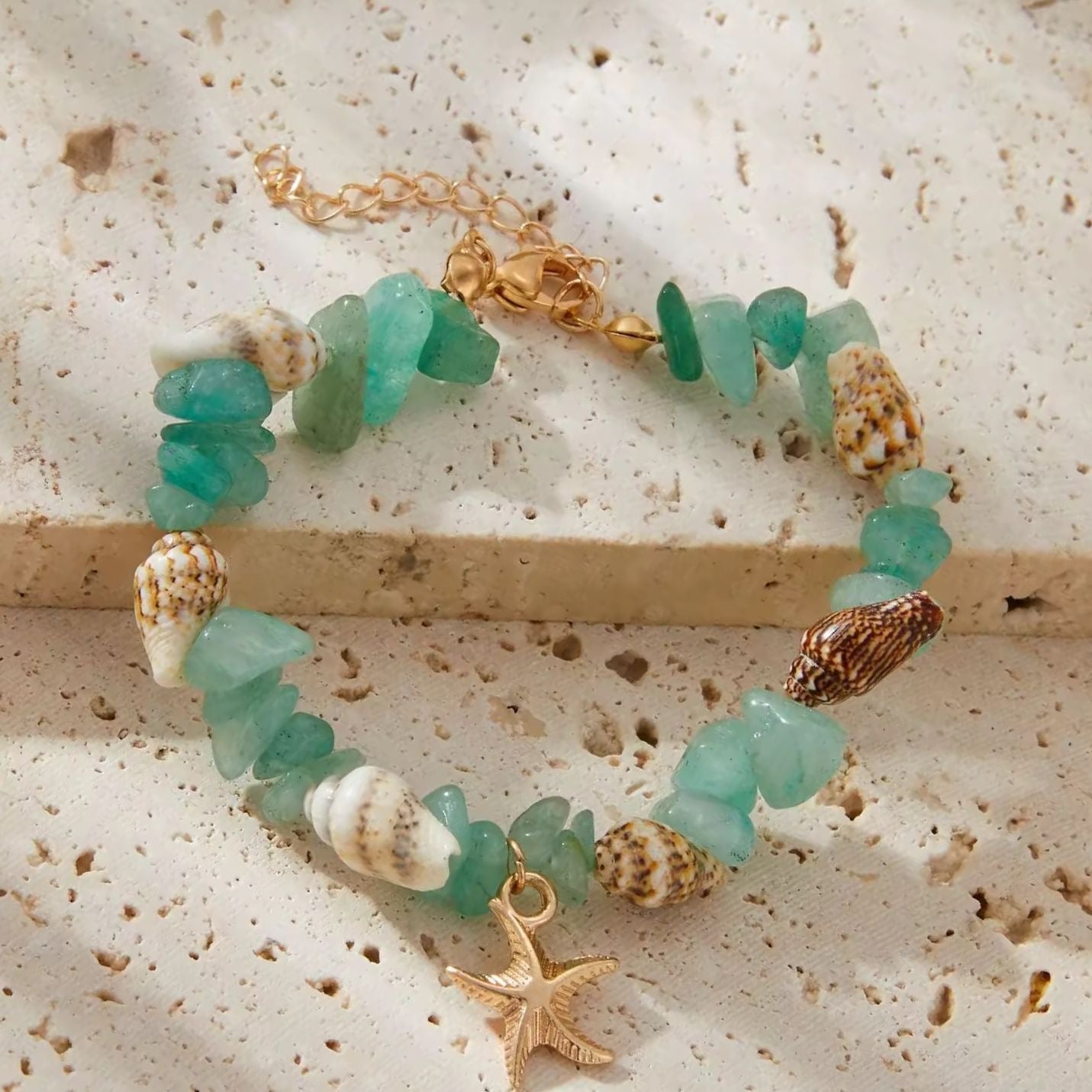 Sea Serenity Bracelet -Green Adventurine