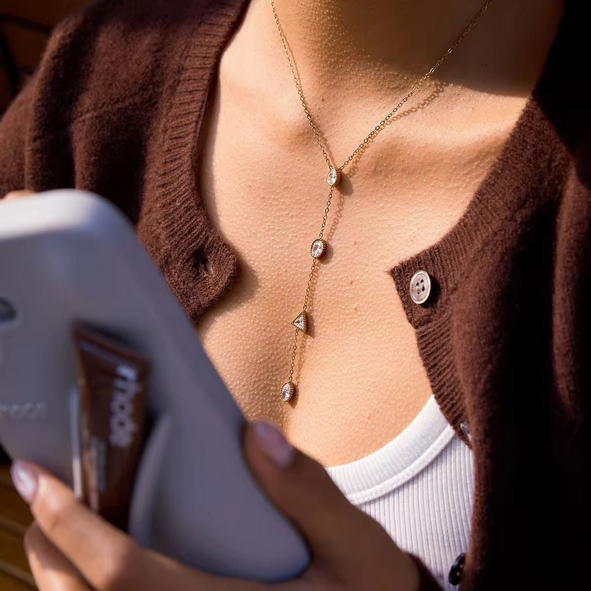 Amalfi Diamond Lariat Necklace