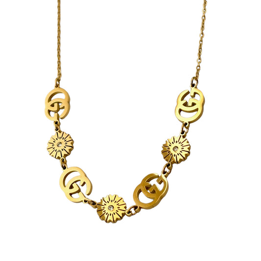 Gucci Floral Charm Necklace -18K