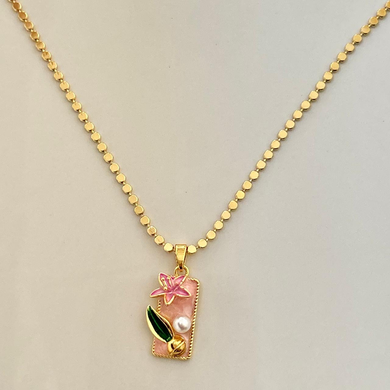 Fairycore Gold Beaded Chain Necklace