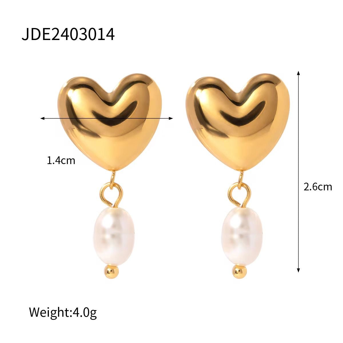 Love In Pearls & Gold Studs