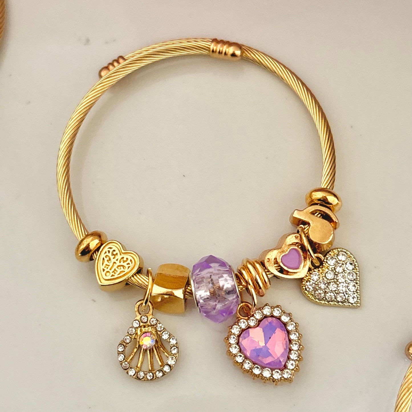 Zephyr Multi Charm Bracelet -Lilac