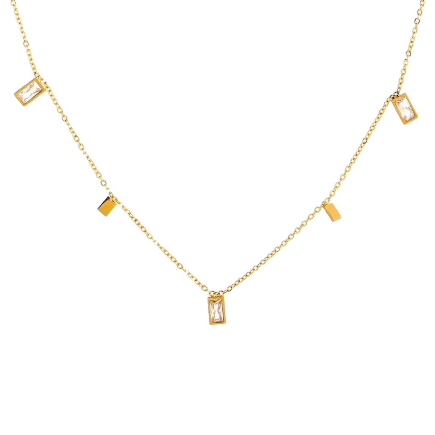 Clara Baguette Gem Necklace