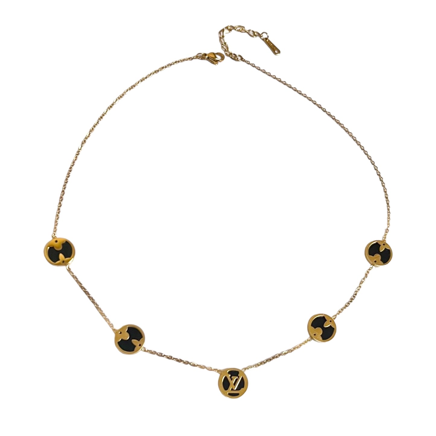 LV Luxe Blossom 5 Charm Necklace -18K