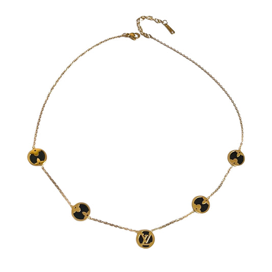 LV Luxe Blossom 5 Charm Necklace -18K