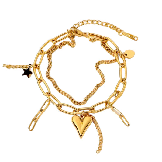 Lover Girl Charm Bracelet -18K