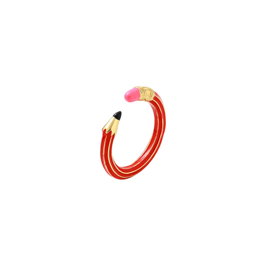 Pencil Pop Ring ~Red