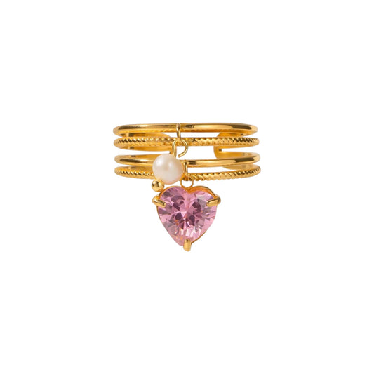 Sweet Heart Charm Ring