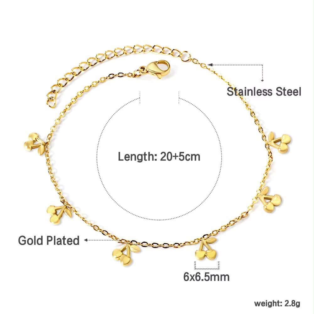 Cherry Charm Anklet