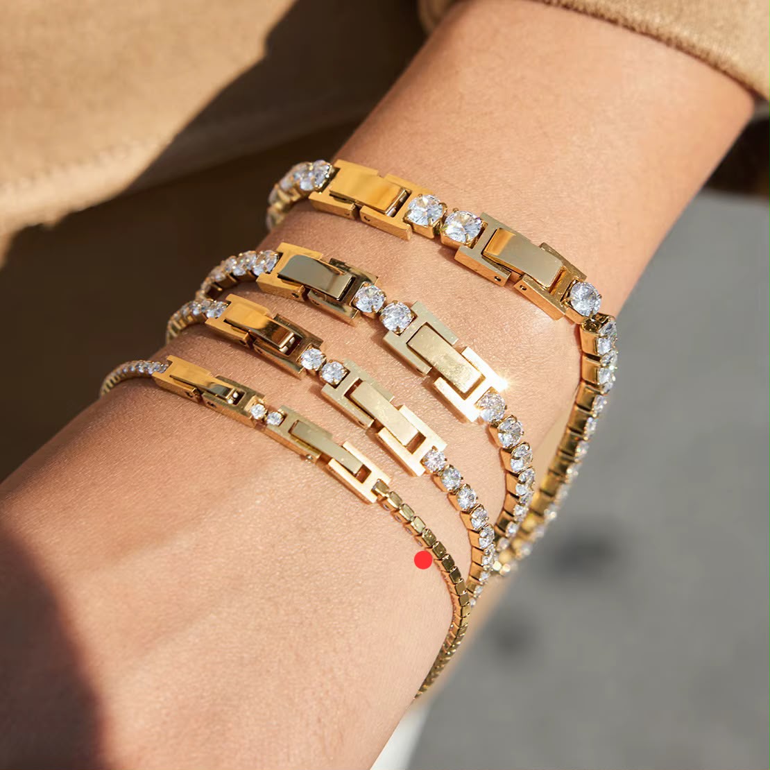 Gold Petite Tennis Bracelet