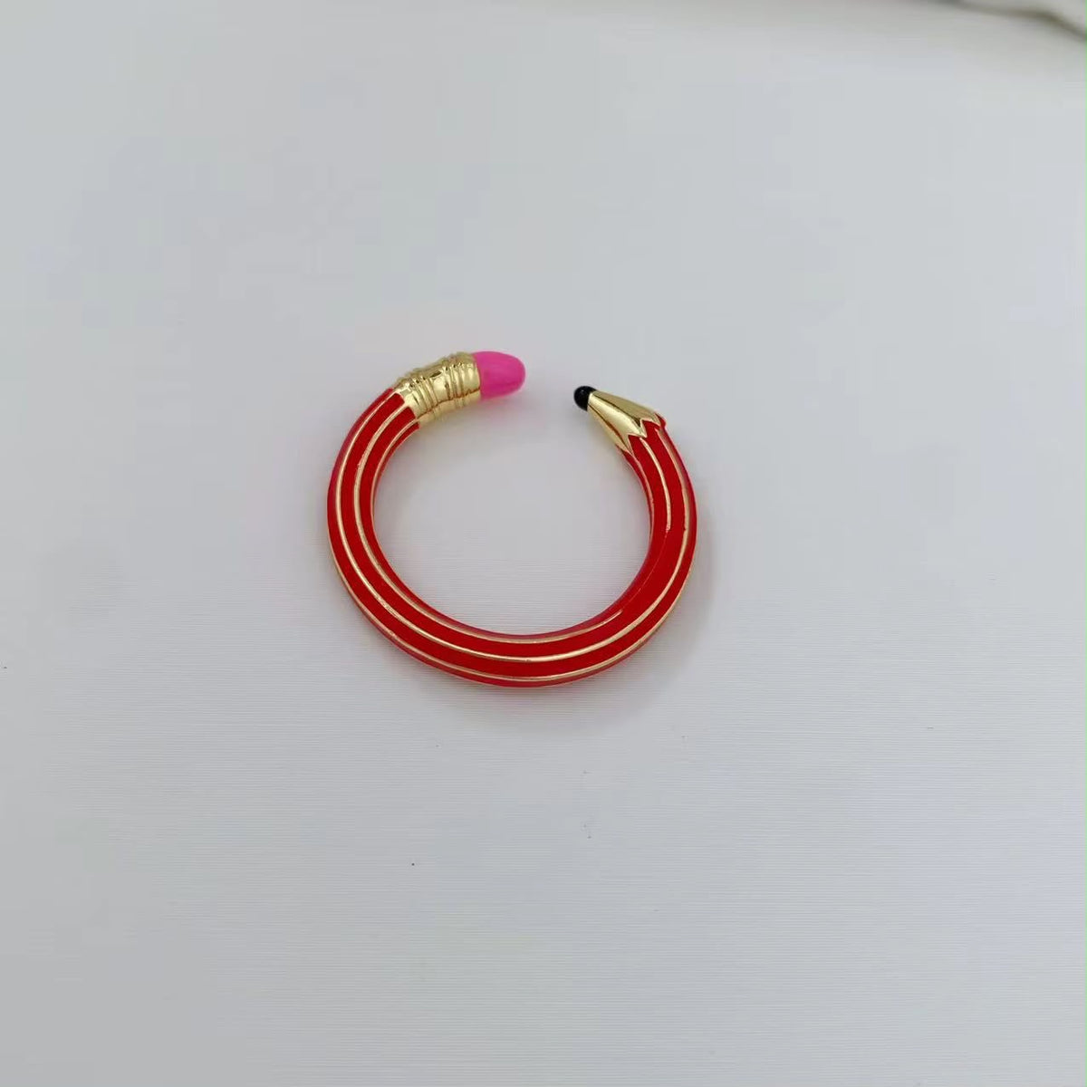 Pencil Pop Ring ~Red