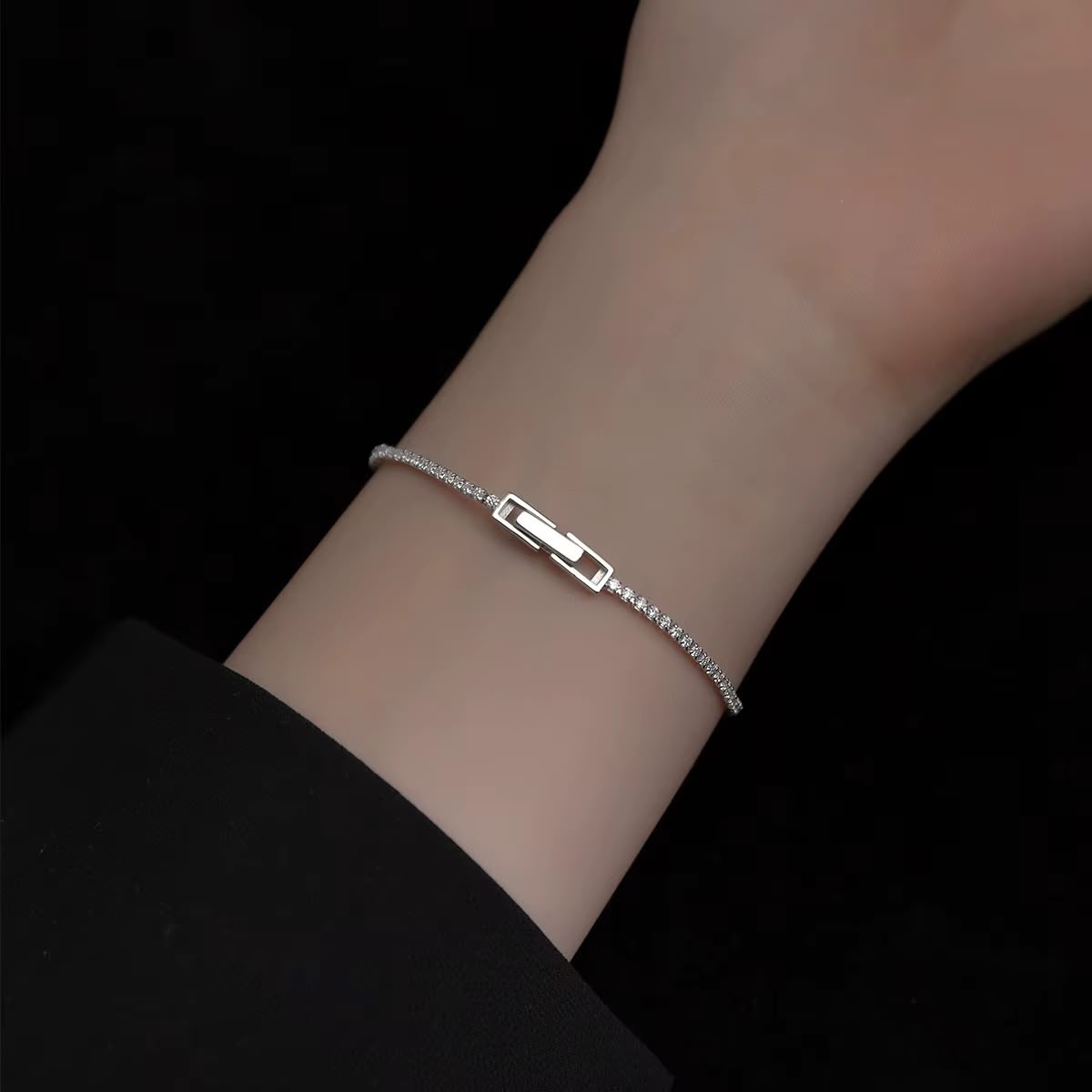 Silver Petite Tennis Bracelet