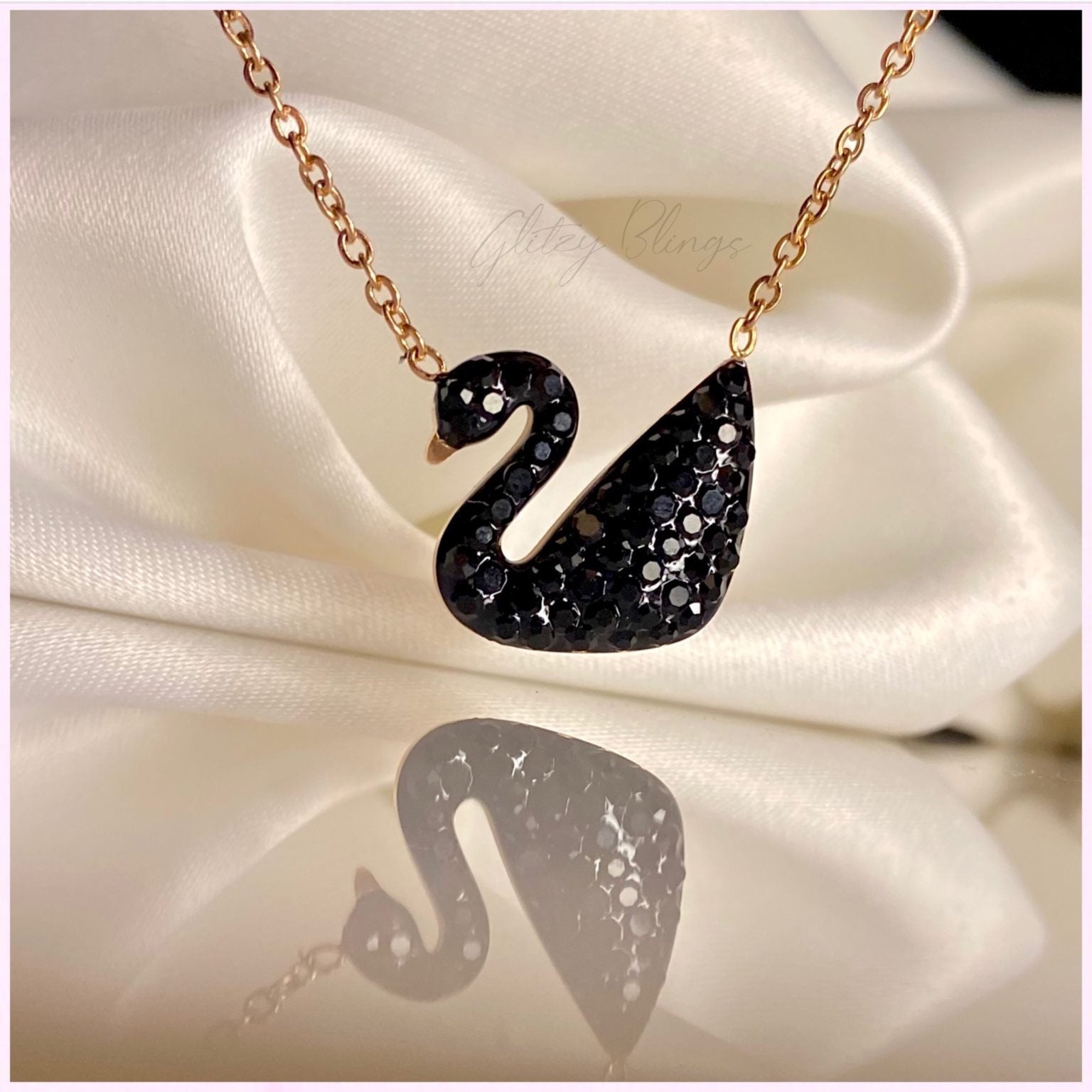 New Swarovski Iconic Swan Earrings Black and White For Swarovski Earrings