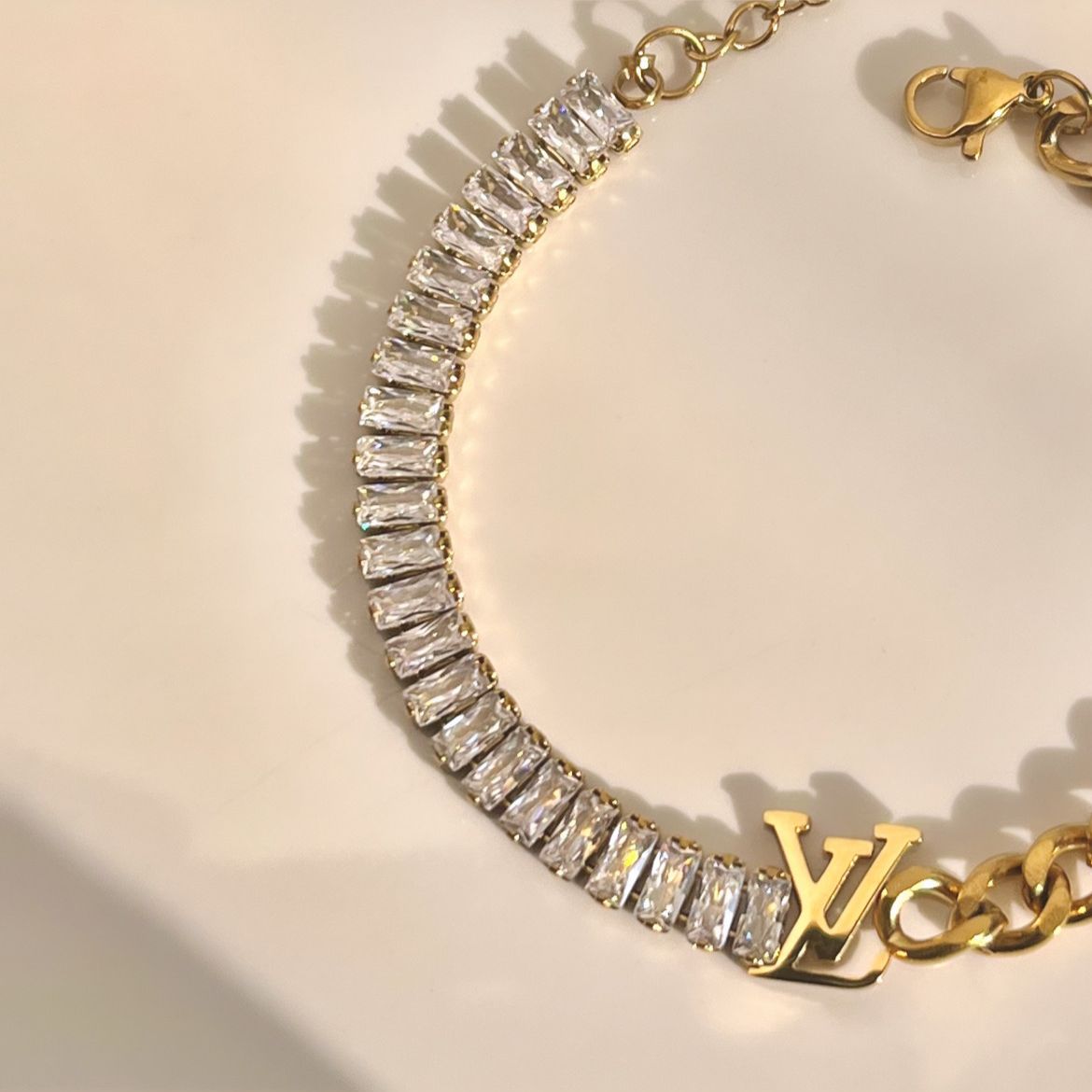 Luxurious Baguette Diamond x Curb Volt Bracelet