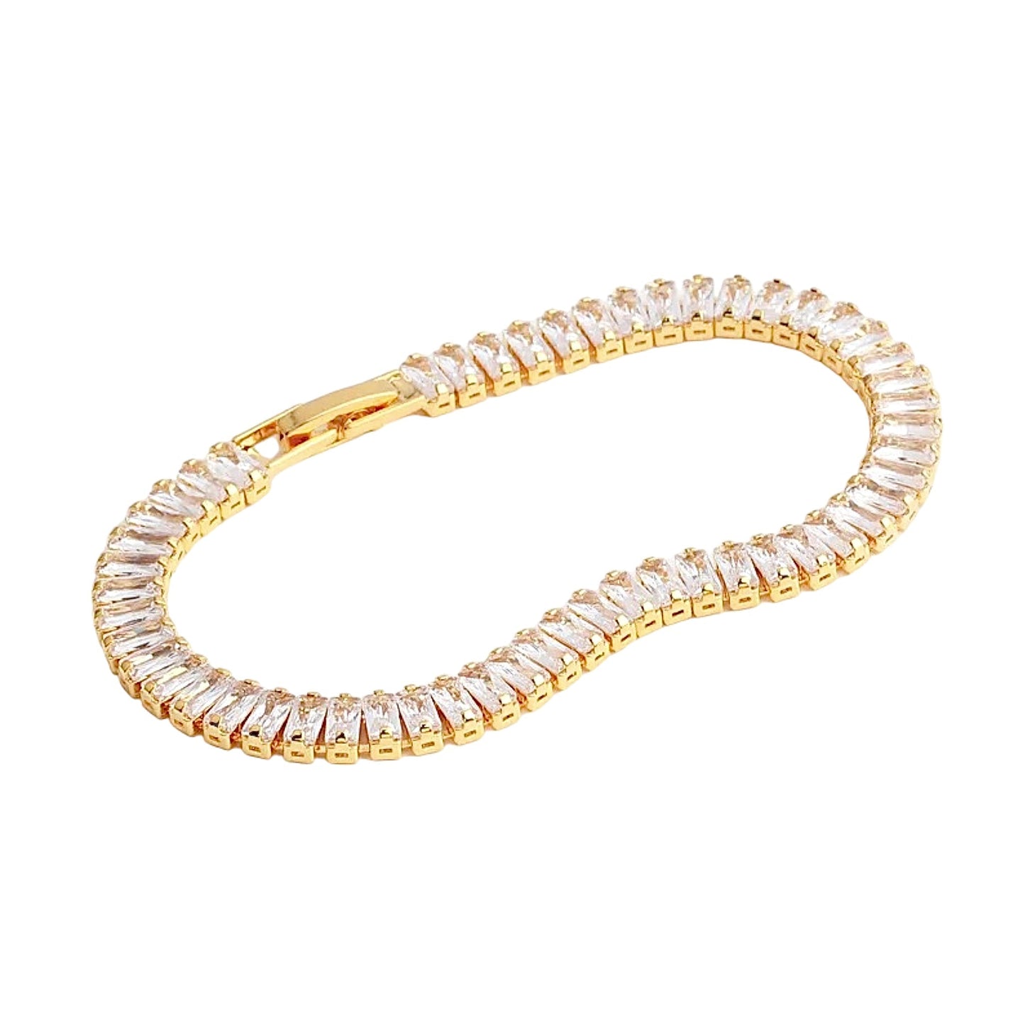 Luxury Queen Baguette Bracelet -Honey Gold