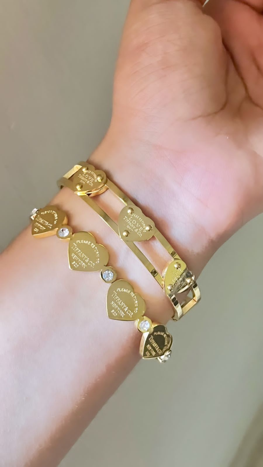 Tiffany love sale bracelet gold