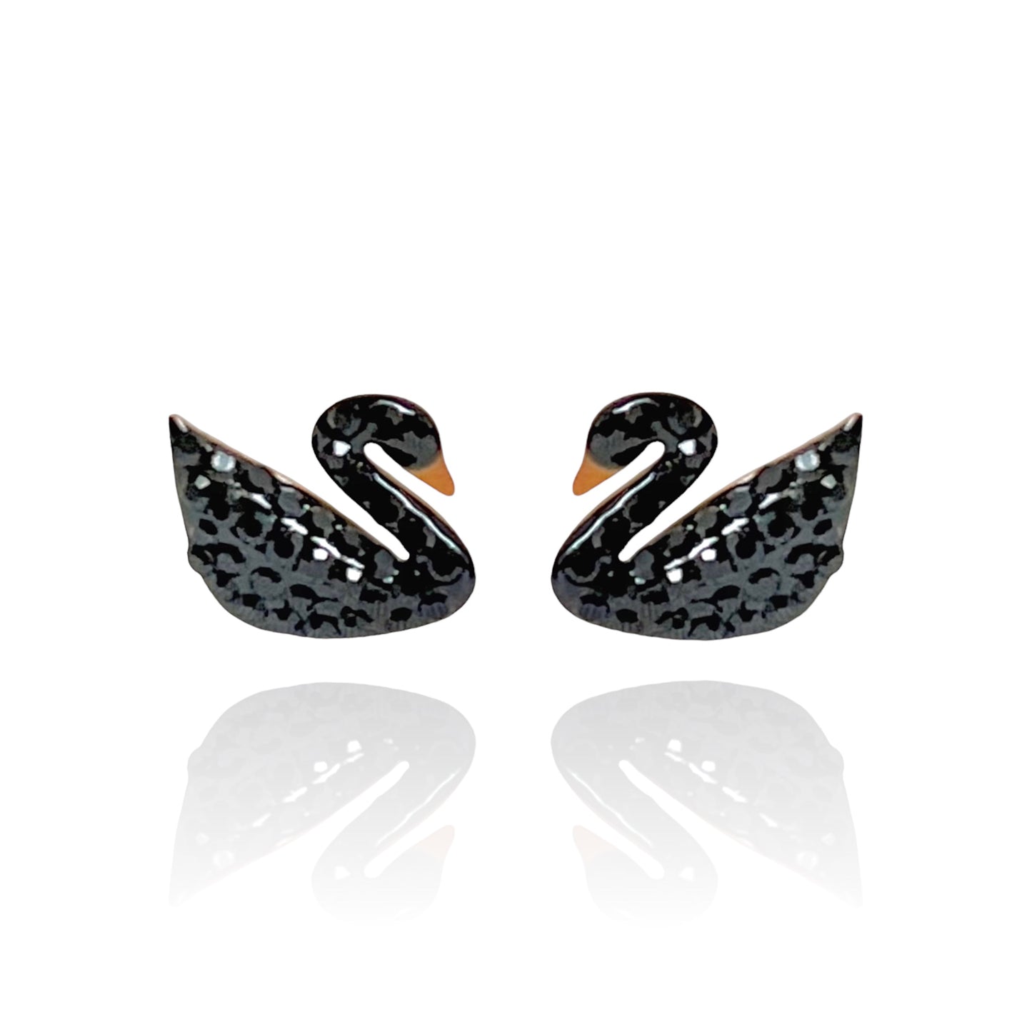 Iconic Black Swan Studs