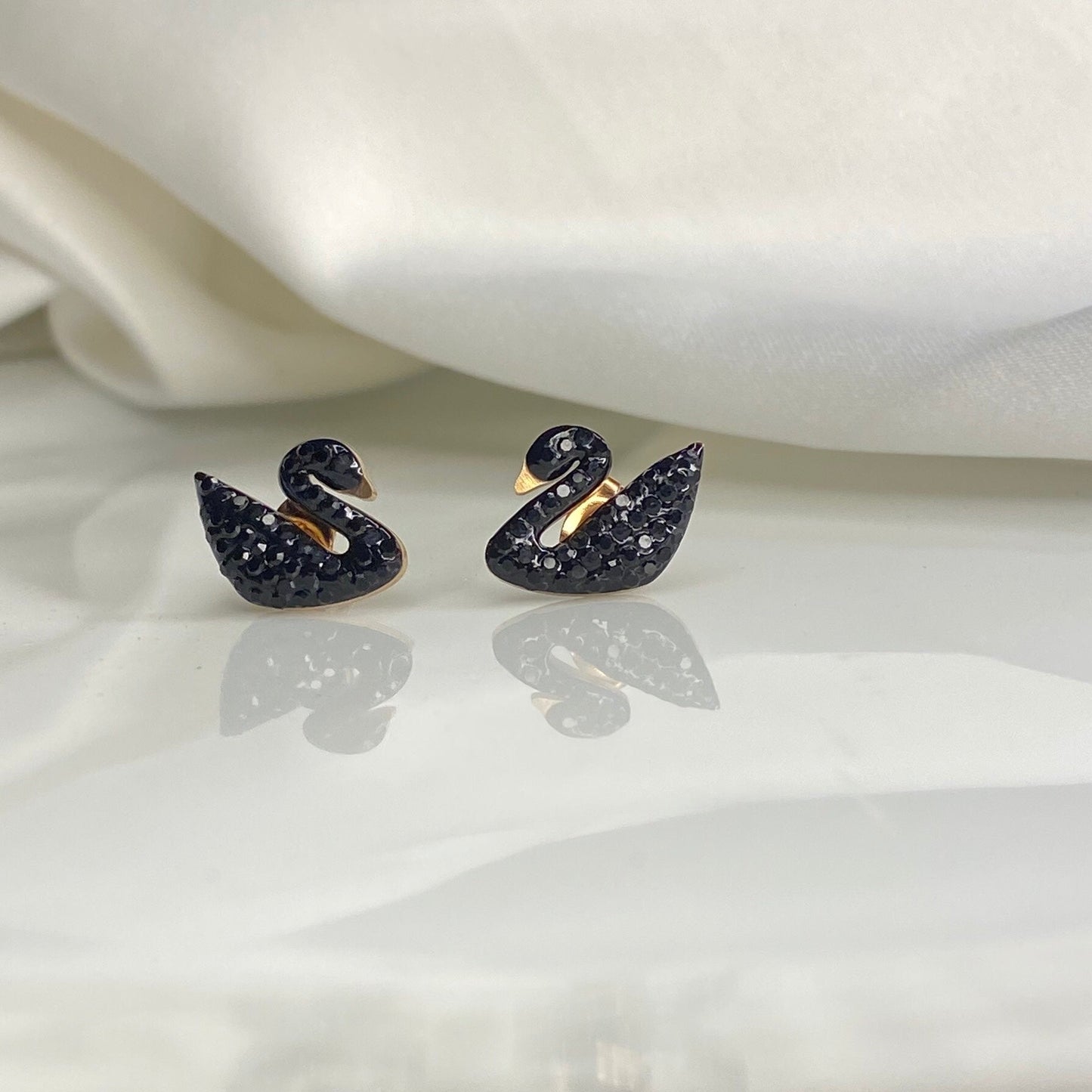 Iconic Black Swan Studs