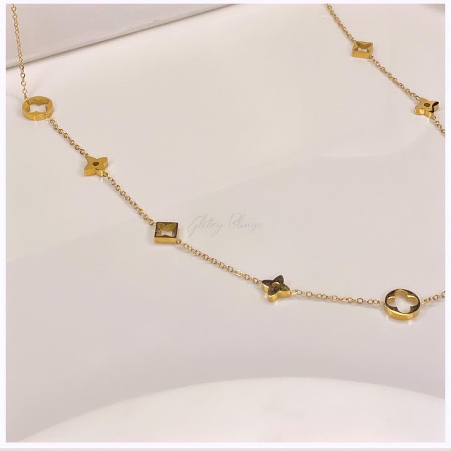 Luxe Clover Necklace -18K