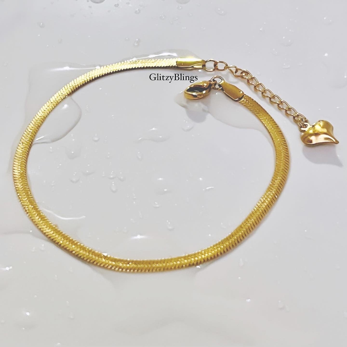 Aesthetic Stainless Steel Snake Chain Anklet