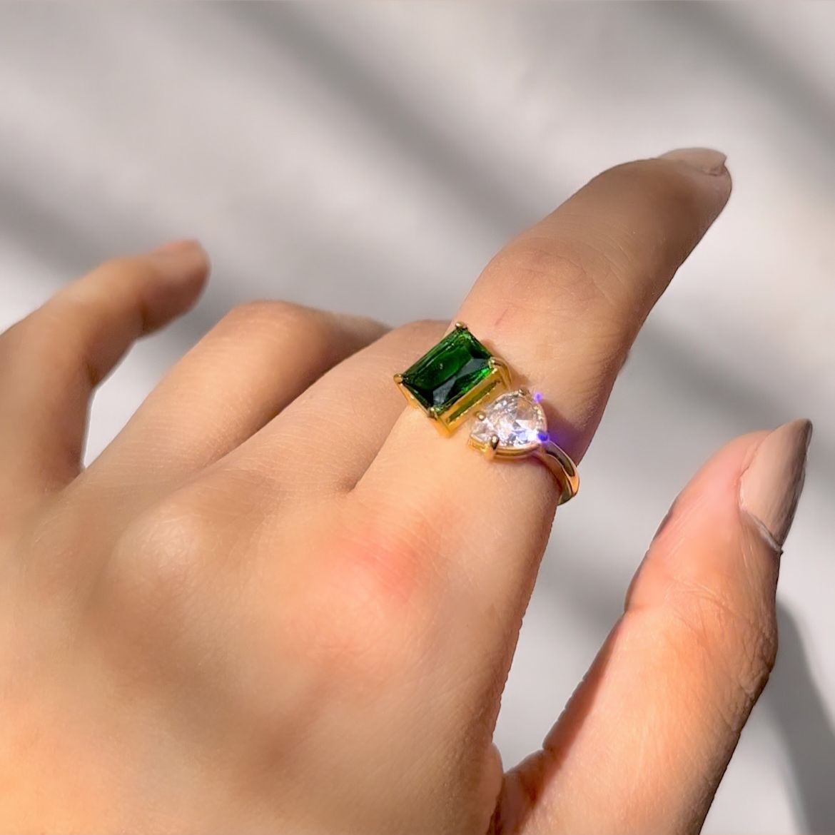 Kylie Ring -Emerald Luxe