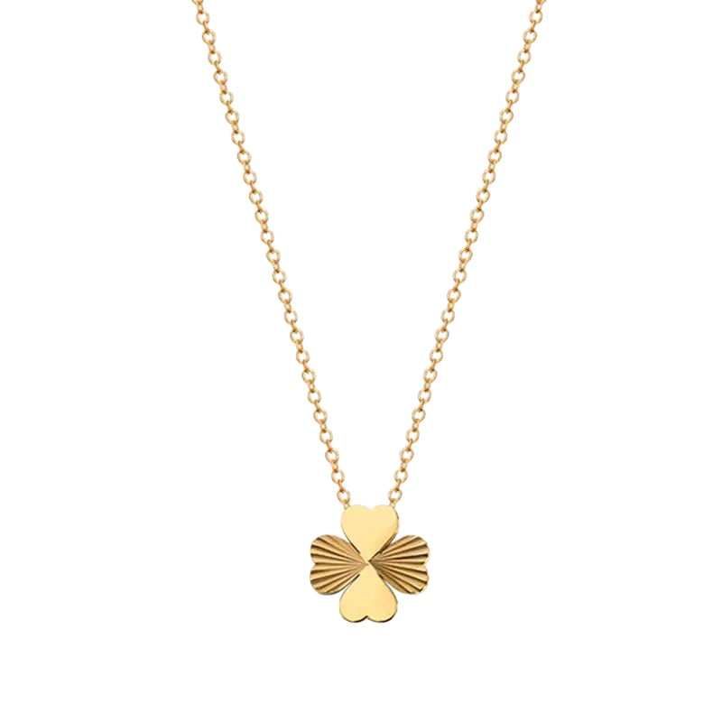 Luxury Gold Four Leafs Clover Pendant