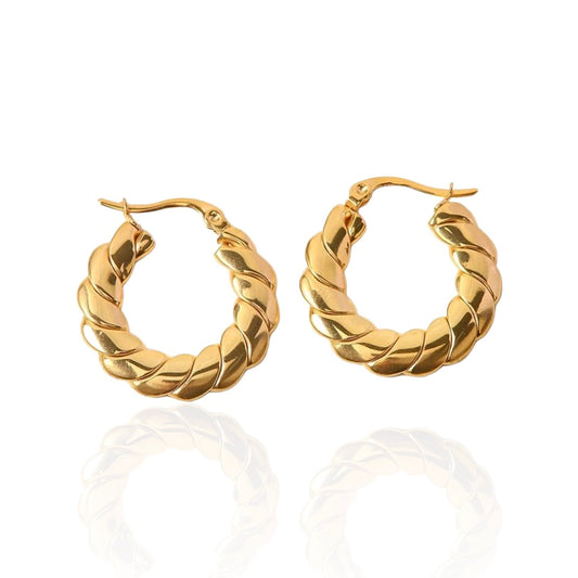 Iris Flat Spiral Hoops