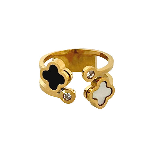 Luxe Twin Clover Ring